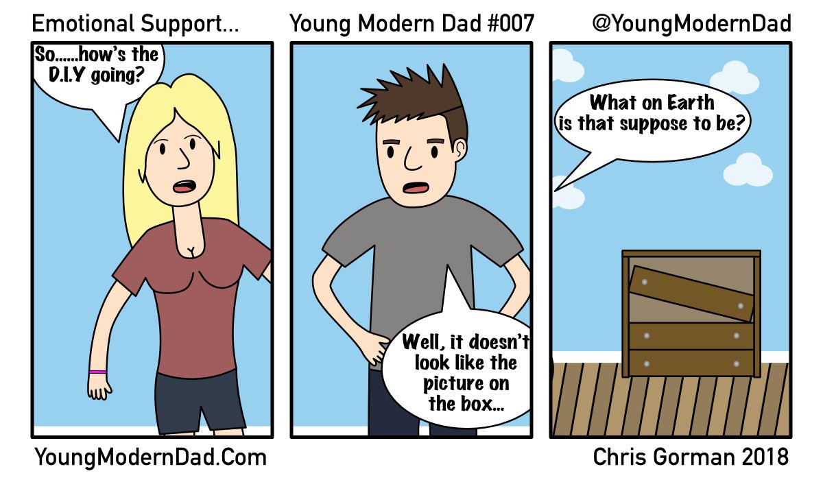 YoungModernDad's tweet photo. Emotional Support #007 - YoungModernDad - The Web Comic | #webcomicseries #webcomics #webcomic #dailycomics https://t.co/Extixwj9NZ