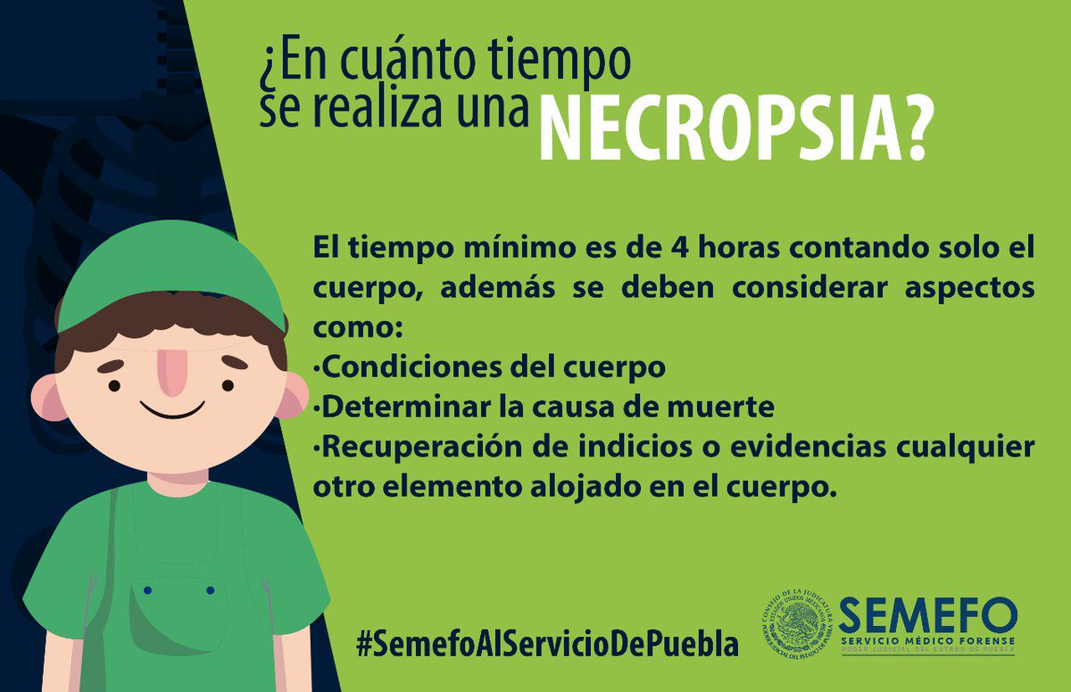 Entérate ¿Cuanto tiempo tarda en realizarse una necropsia? El #HTSJPuebla  informa ⤵️ 🔬⚖️, image size:1200x776