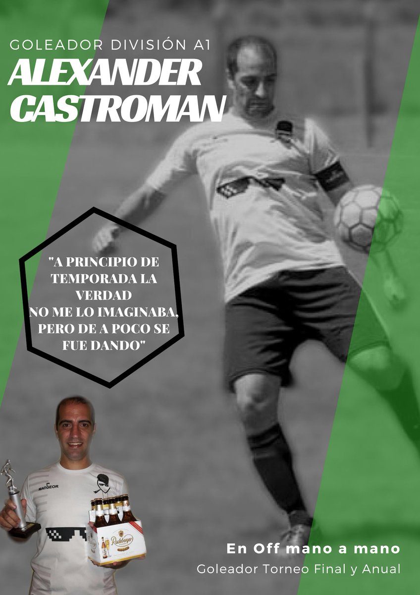 EnOffOK's tweet photo. También te traemos la lista de premiados en la segunda división 2 y la categoría más 30. 

Y en el especial " Mano A Mano" entrevistamos a Alexander Castroman, goleador de la primera  división 1 de los sábados. 

Imperdible!!! https://t.co/mgw79GKjcq