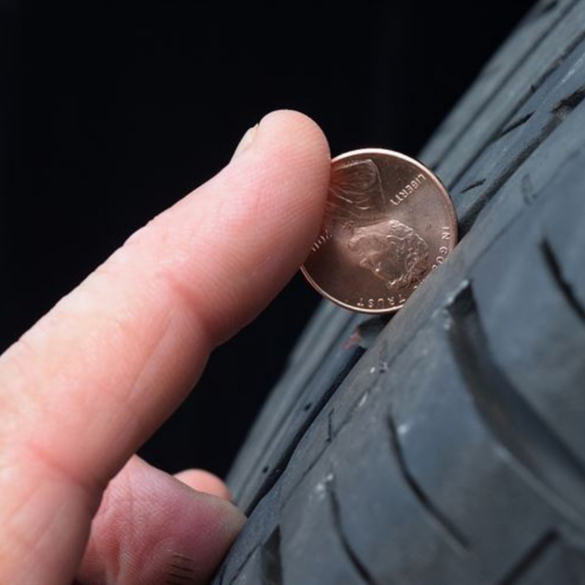 It's important to check tire tread depth regularly. This will help keep good traction between the tires and the road.