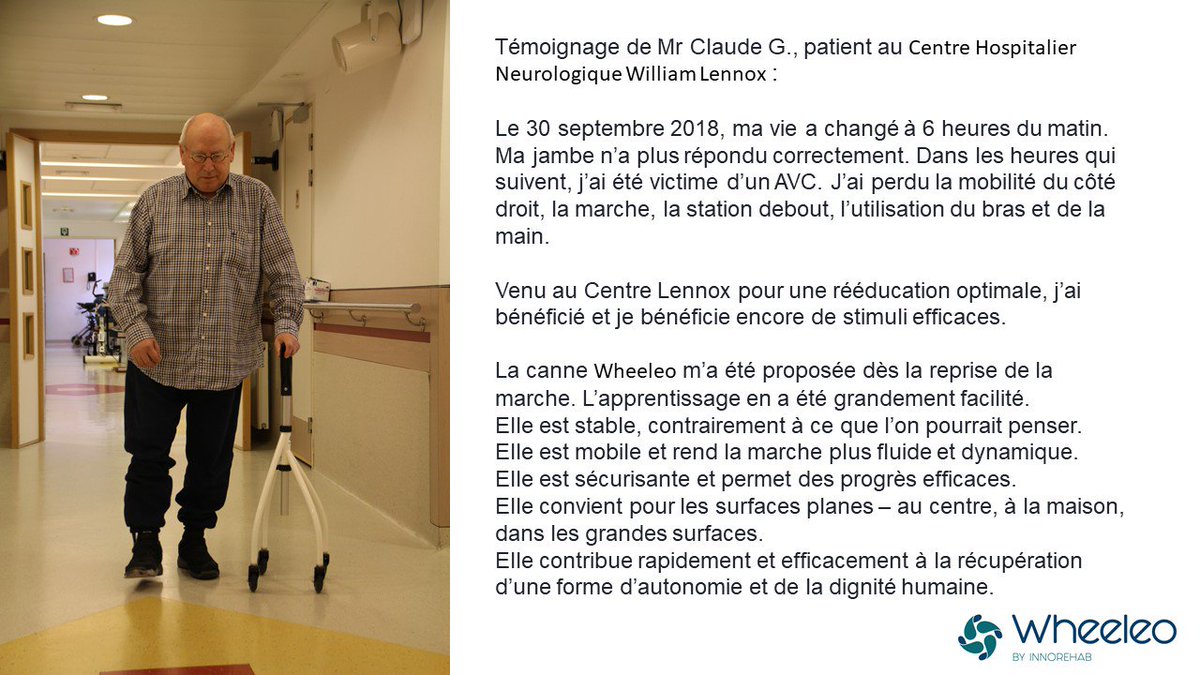 wheeleo_be's tweet photo. Témoignage de Mr Claude G., patient au CHN William Lennox @wheeleo_fr #wheeleoeffect #témoignagewheeleo #wheeleo https://t.co/DsdleVHRGZ