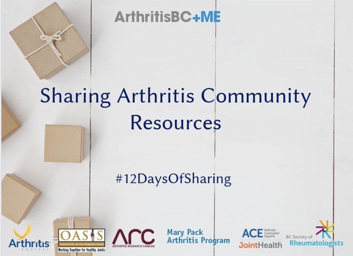 PainBC's tweet photo. . @ArthritisBC_Me is leading their #12DaysofSharing holiday campaign to help share resources for people living with #arthritis. If you have a resource or tool you'd like to share, reply to this post or create your own using the campaign hashtag. Happy Sharing! https://t.co/DlC6JbdPTW