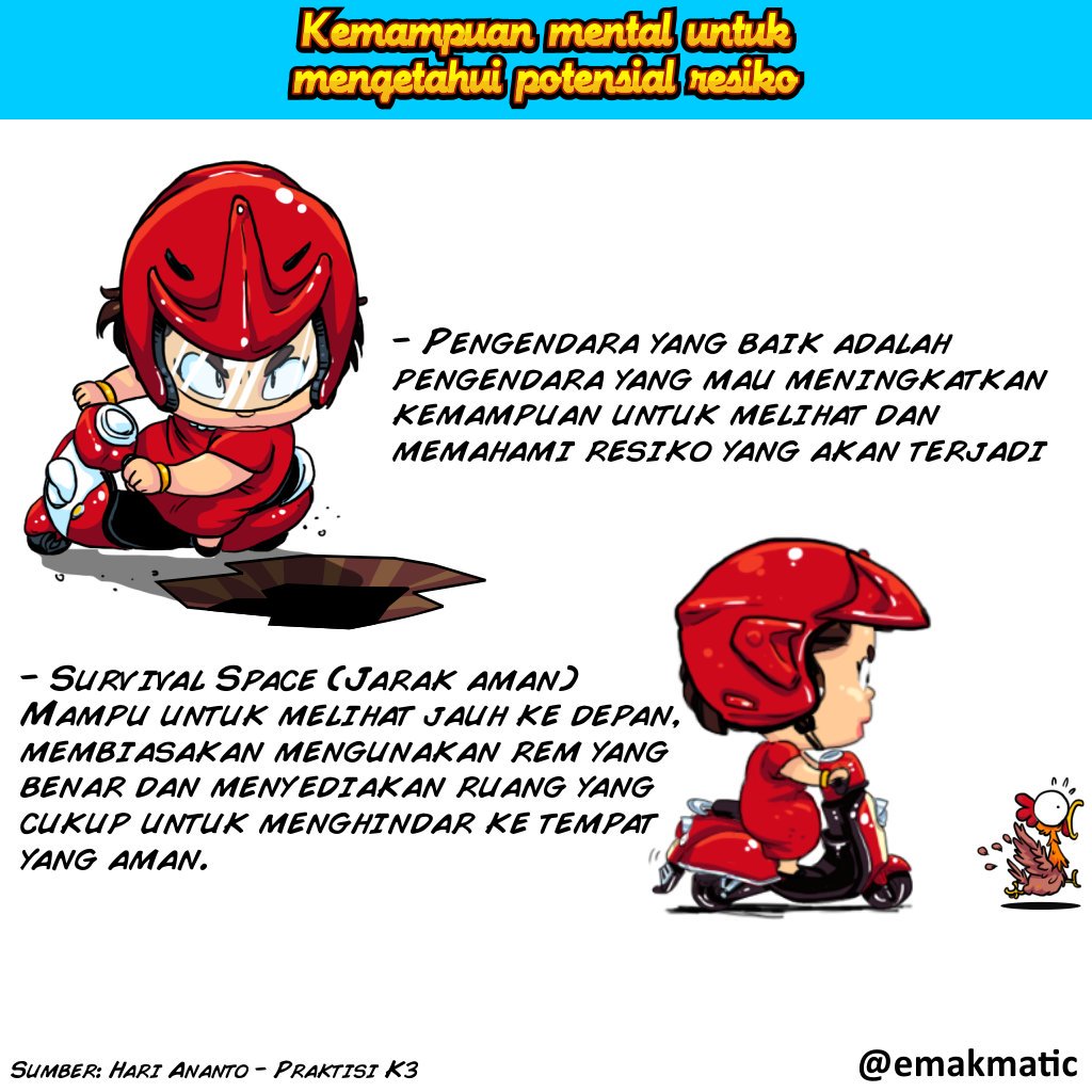 EmakMatic's tweet photo. Sudah tahukah kamu resiko di jalanan? Siapkan mental dan pahami resikonya. Yuk, share kejadian-kejadian menarik kamu di jalanan. Comment di postingan ini ya... 

#emak #emakmatic #sangratujalanan  #emakemakmatic #safetyriding https://t.co/cnuR57sLGP