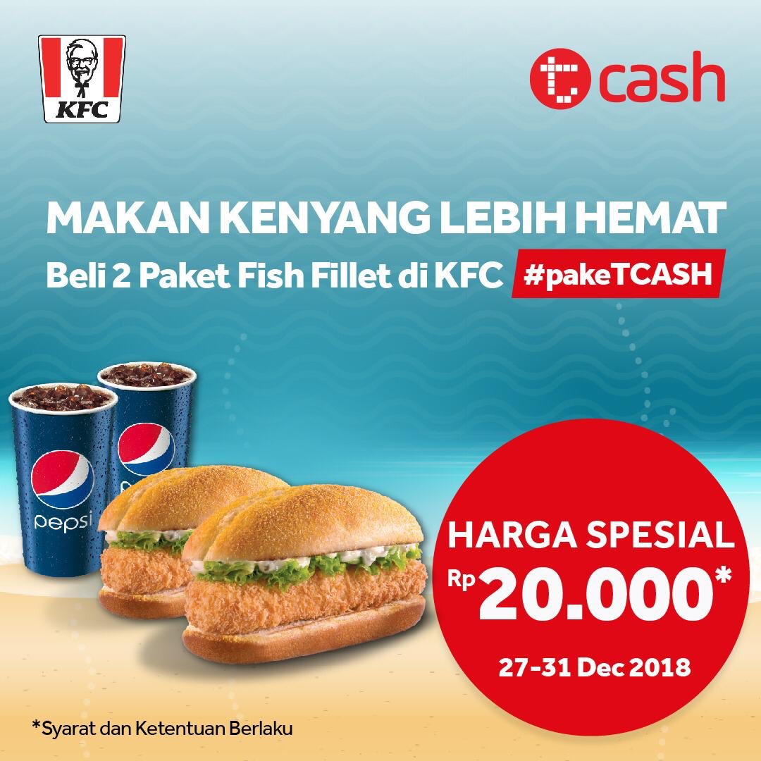 ericsibagariang's tweet image. Pas banget nih! mulai 27 Des hingga 31 Des, kamu bisa dapetin promo spesial hanya 20rb (sudah termasuk pajak) untuk 2 paket fish fillet khusus pembayaran #pakeTcash.
Sekarang, semua bisa #pakeTcash!
S&amp;amp;K Berlaku
