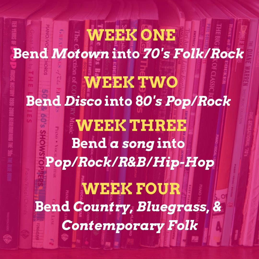 ✨2019 Live NYC Class dates✨
Ink it in: Enrollment opens on JANUARY 2nd, there are only 10 spots. 
Bend 8 genres of pop music on 4 songs in only 4 weeks! DM for priority registration - $650, payment plans available! Can't wait to collaborate in the new year! ✨