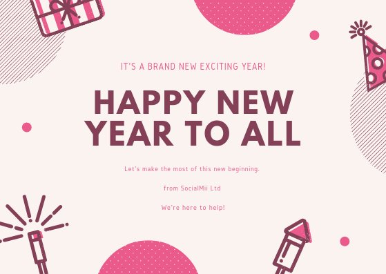 🎉✨HAPPY NEW YEAR ✨🎉
We're open 24/7 365 days to help you with your social media ... get in touch to make the best first business decision of 2019! 

#HappyNewYear #HappyNewYear2019 
#SocialMediaManagement
#SocialMedia