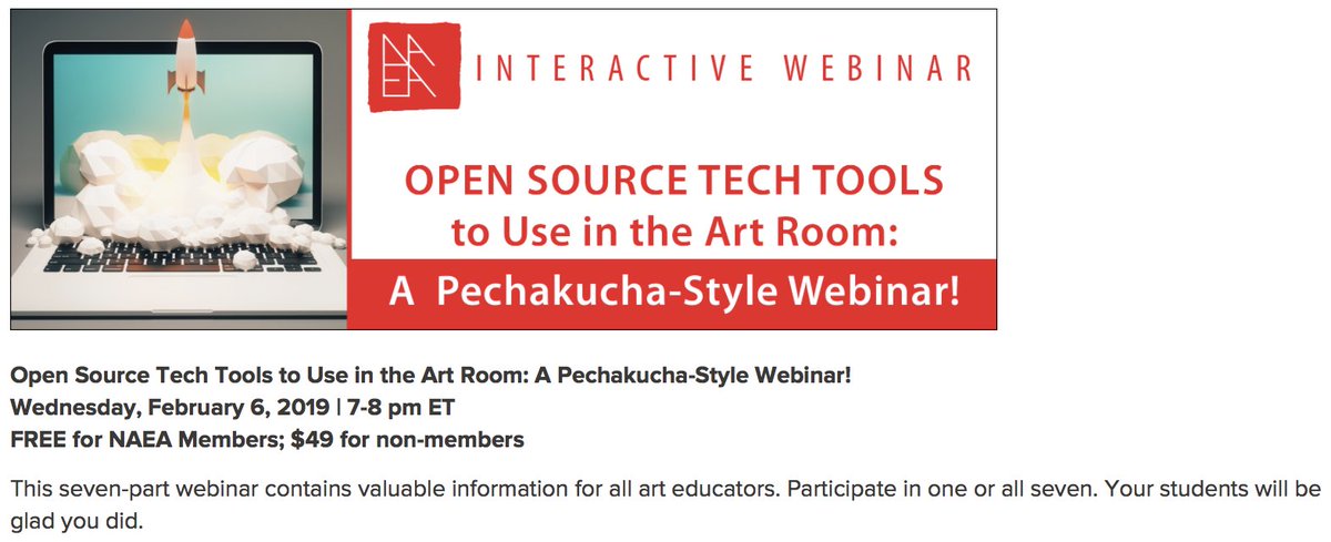 MonaLisaLvsHeah's tweet photo. I am always amazed at the time it takes to prep slides - this @NAEA #artsedtech webinar in which my section will air for 8mins on Feb 6 has taken 8 hours to prepare on Dec26! However, it is so worth it! Join us if you can, or register to watch the archive: https://t.co/axnoJPWP5m https://t.co/k16Xd5zsds