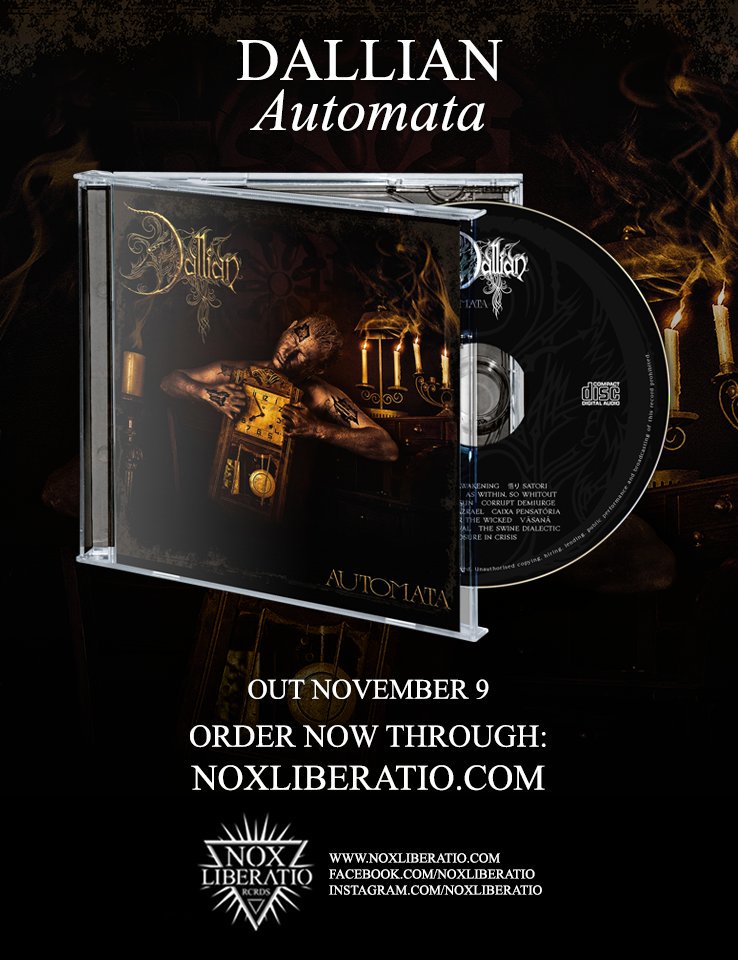 NoxLiberatio's tweet image. Looking for a late Christmas present?
Look no further as Dallian's "Automata" is still available in limited quantities! #dallian #newrelease #symphonic #deathmetal #fleshgodapocalypse #septicflesh