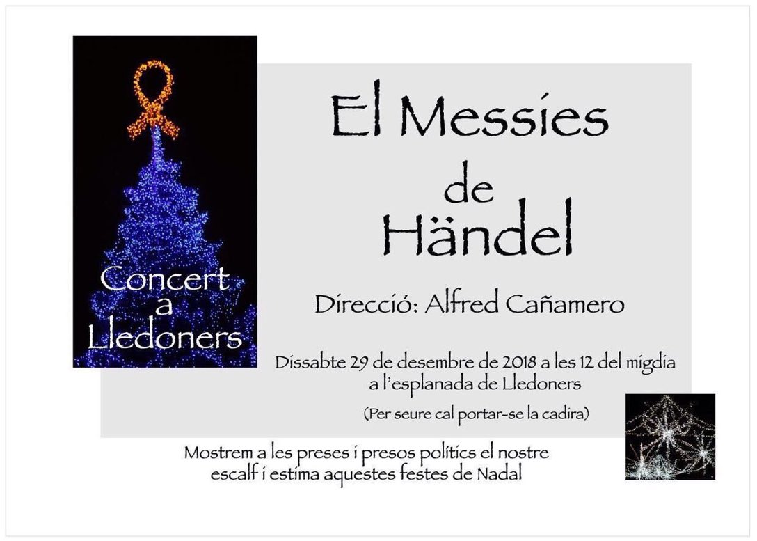 albertbardolet's tweet photo. Ja som mes de 400 cantaires al cor, una orquestra completa de músics professionals i solistes de renom per les àries i els recitatius. La nostra música traspassarà tots els murs! https://t.co/H2hu46Onqo