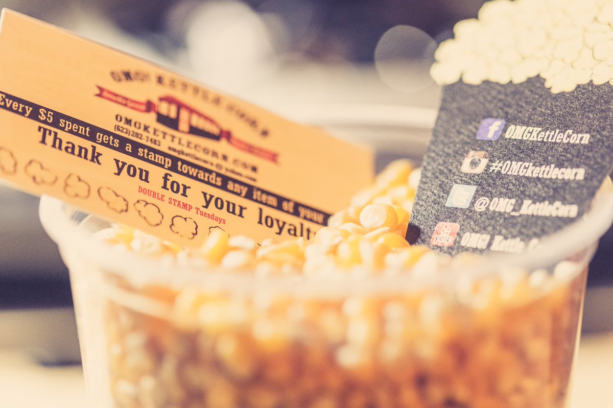 OMG_KettleCorn's tweet photo. Dont forget to cash in your loyalty cards when it’s all stamped up! We also still have double stamp tuesdays! Come visit us at @phxpremoutlets between Michael Kors &amp; Banana Republic near Arroyo Court! 🍿🍿🍿 https://t.co/iqDMvXE07u