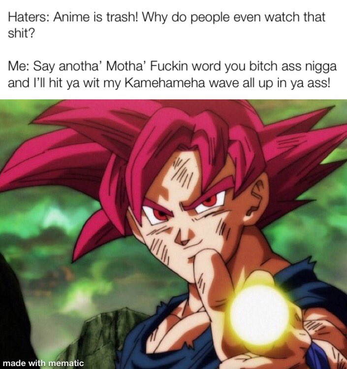 YungDripLord's tweet photo. We all know everyone be watching it 👀 Only haters are the ones who watch that “Teen Titans Go!” Trash💀
#anime #TokyoGhoul #dragonballsuper #edit #kamehameha https://t.co/jCP78SRYtV