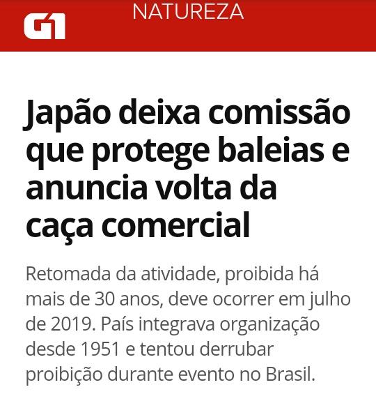 não sou a favor de violência, mas eu não acharia ruim se jogassem outra bomba de 'Hiroshima e Nagasaki' em todo o Japão dessa vez, so pra aprenderem a respeitar os animais também #NaoACaça