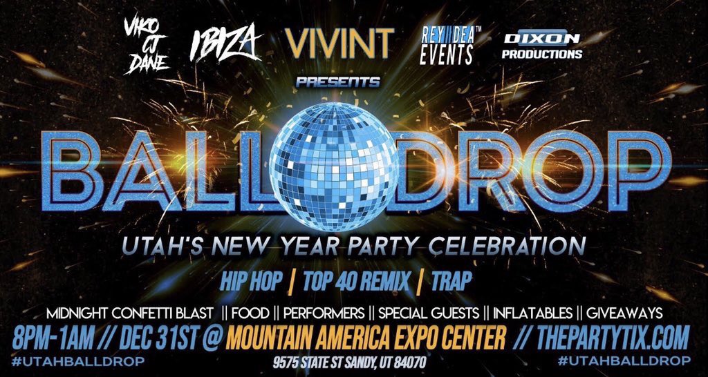 Nemojojjo's tweet photo. 🍾🎉NEW YEARS PARTY🎉🍾
🌐🔆💥BALL DROP💥🔆🌐
➖🔁✅RT REPOST✅🔁➖
#IBISASLC #UTAHBALLDROP https://t.co/S1G6PH4Bt6