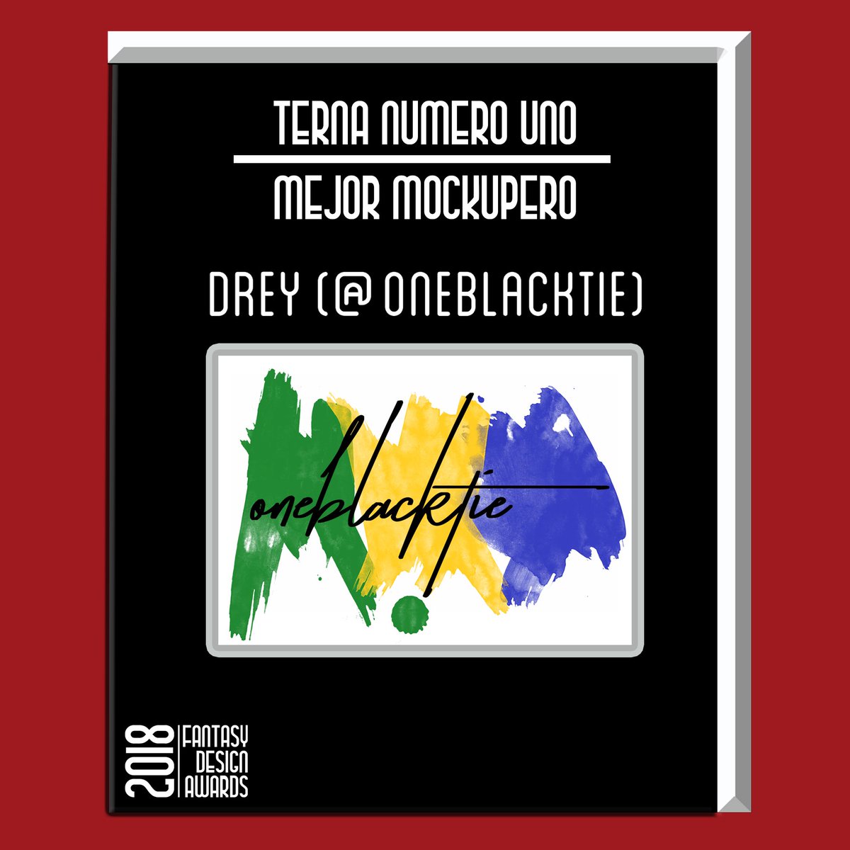 FDA2018's tweet photo. TERNA 1 - Mejor mockupero

GANADOR: @oneblacktie

Votos:

Encuestas: @PARDOCCP1912 

Jurado: @oneblacktie (unánime)

Felicitaciones al ganador y a los nominados!

Desde la organización pedimos a los ganadores que citen el tweet y digan unas palabras. Gracias! https://t.co/qI6d68H0Sd