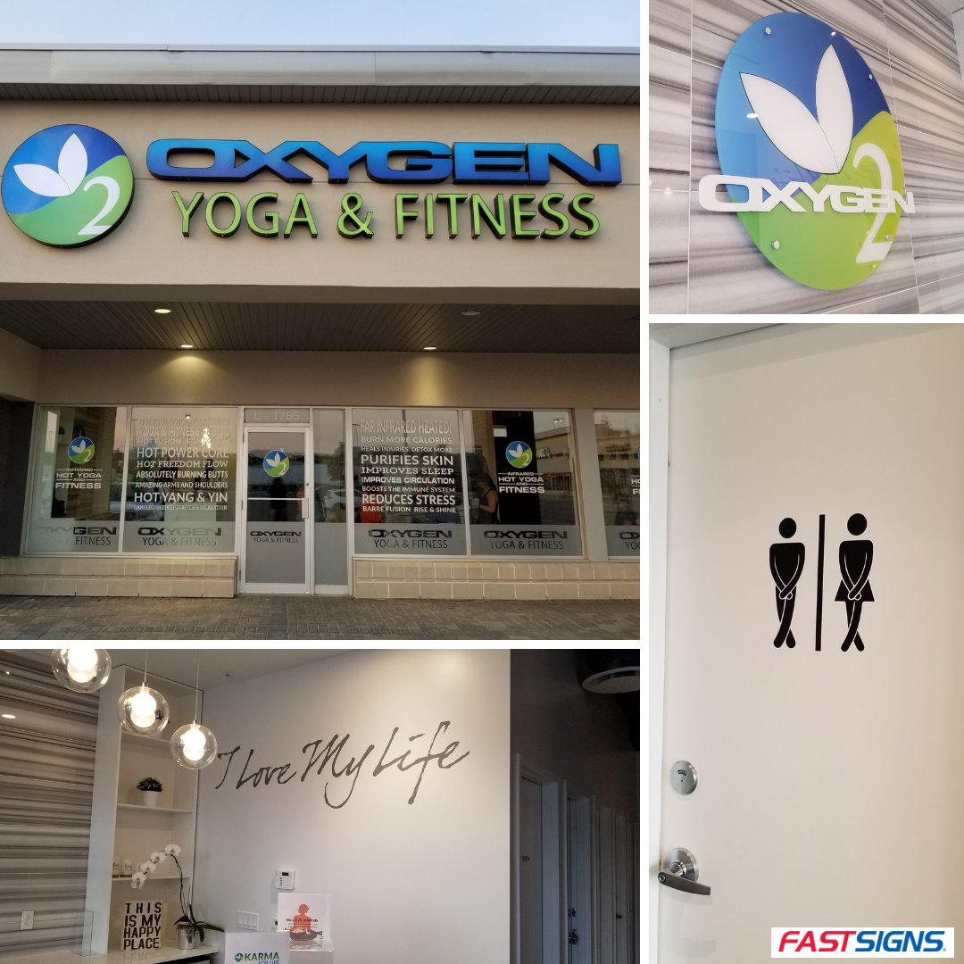 FASTSIGNS286's tweet photo. Looking to attract new customers? See how FASTSIGNS used brand new channel letters to help Oxygen Yoga attract the right customers and grow their franchise. #FASTSIGNSDidIt https://t.co/MnlDfgsXh6