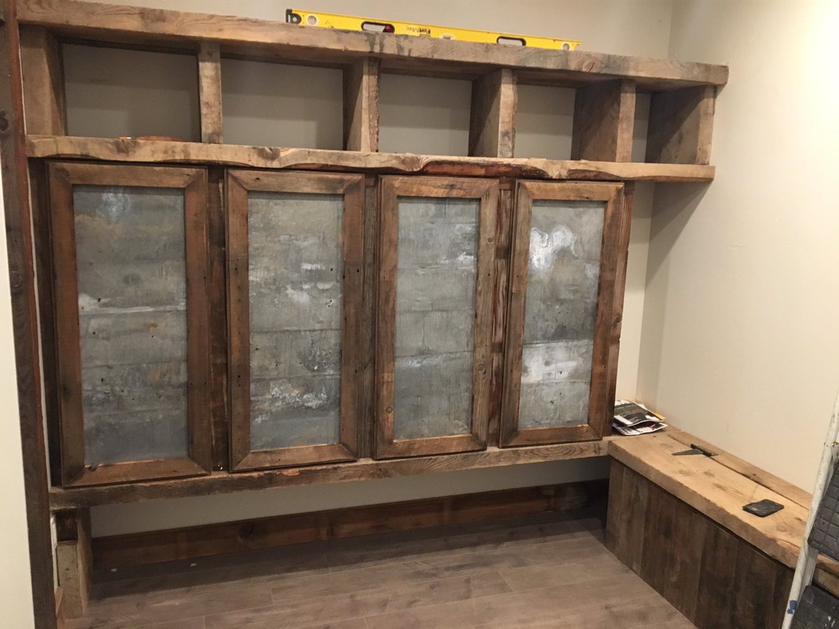 jayhiskey's tweet image. Lockers for a mud room. #twistedtimbers #custom #montana #barnwood