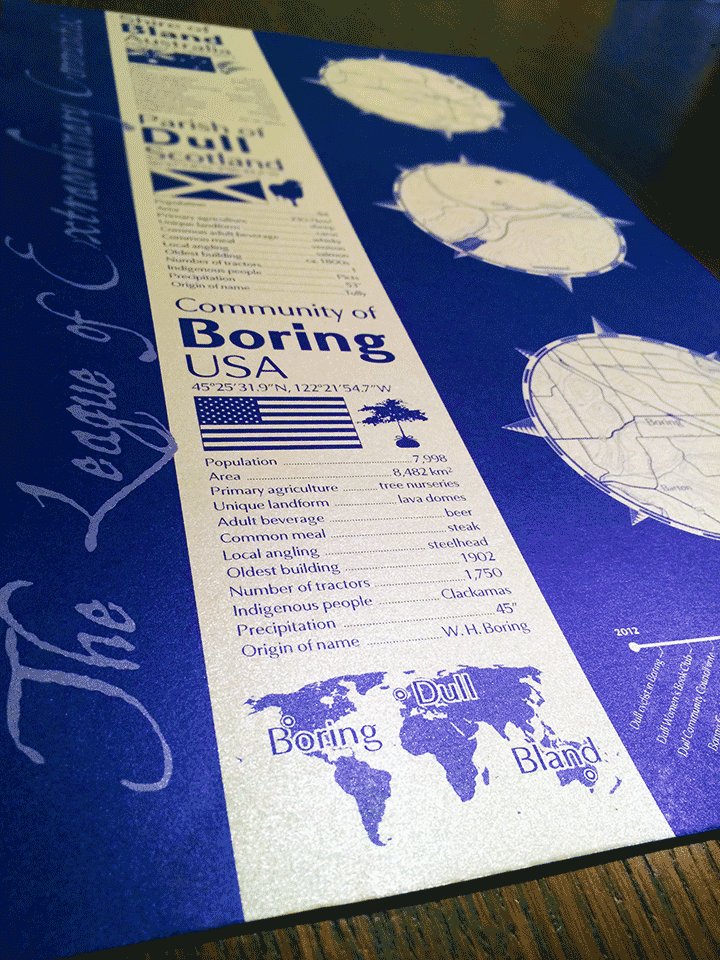 BoringMaps's tweet photo. @dmuthuk As a reminder, brighten-up your office with a custom-designed offset print (on pearlized paper) of Dull, Bland and Boring. These three extraordinary communities in Scotland, Australia and Oregon (USA) will remind you of the patience and discipline you need to succeed. https://t.co/hSkQAhsYTm