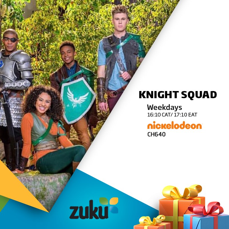 KNIGHT SQUAD – Weekdays at 16:10 CAT /17:10 EAT on Nickelodeon Channel 640 Arc’s swindler father wants his son to leave Knight School and help with his latest con. Knight School quests have begun and Warwick worries his fears will hinder the squad.