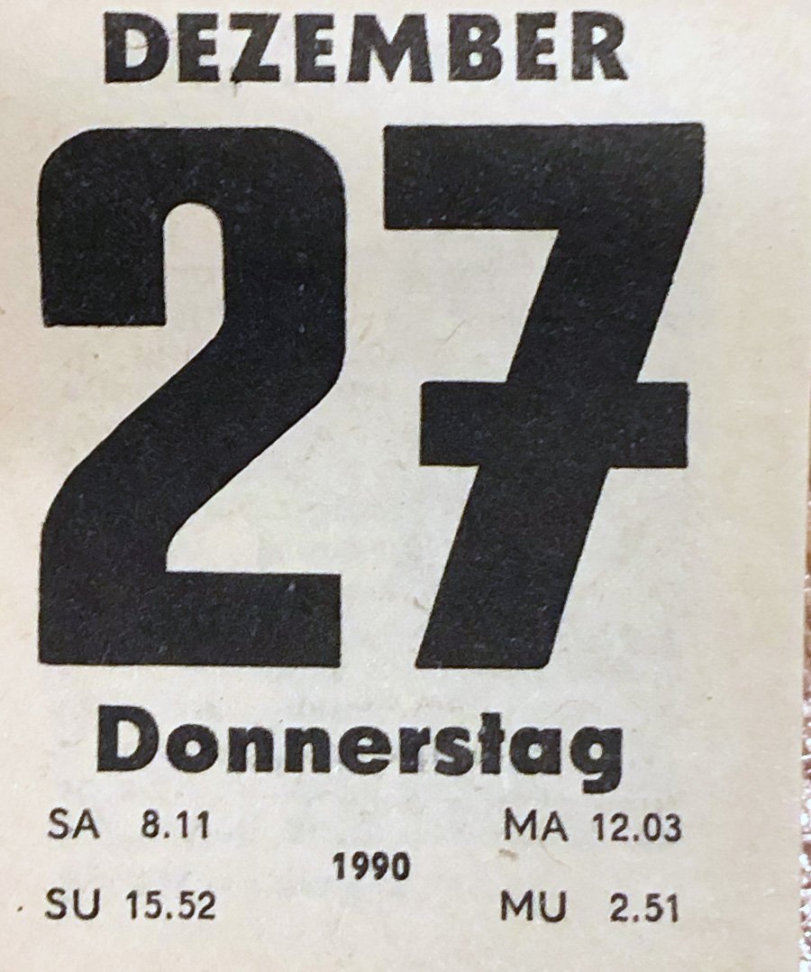ddr_1990's tweet image. 27. Dezember 1990 #ddr1990