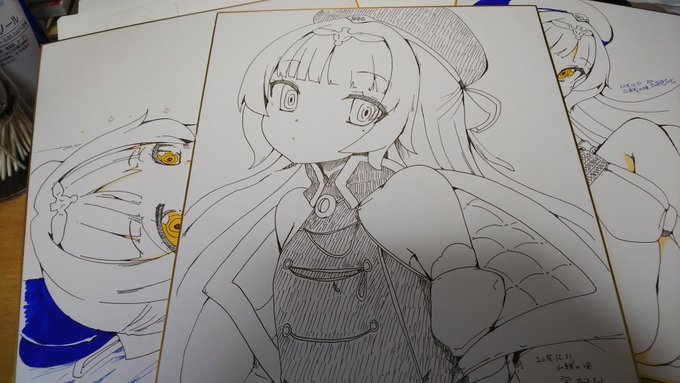 色紙とか初めて描いてみた✨ 