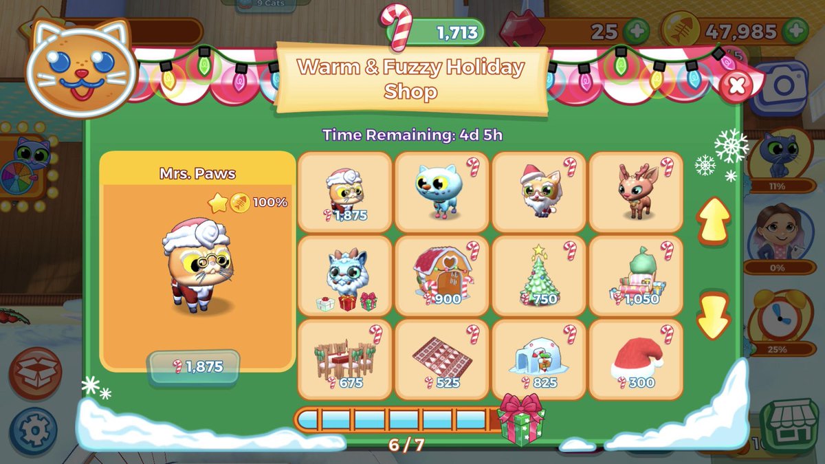 kittykeepergame's tweet photo. Just a little over 4 days left on our Holiday Event! Don't miss out on getting some exclusive Cats, Hats and a cute little Holiday Mat! 🎀🎄🎁
#holiday #event #christmas #kitty #mightykingdom #snow #cat #cute #gamedev https://t.co/GDmcSljUjp