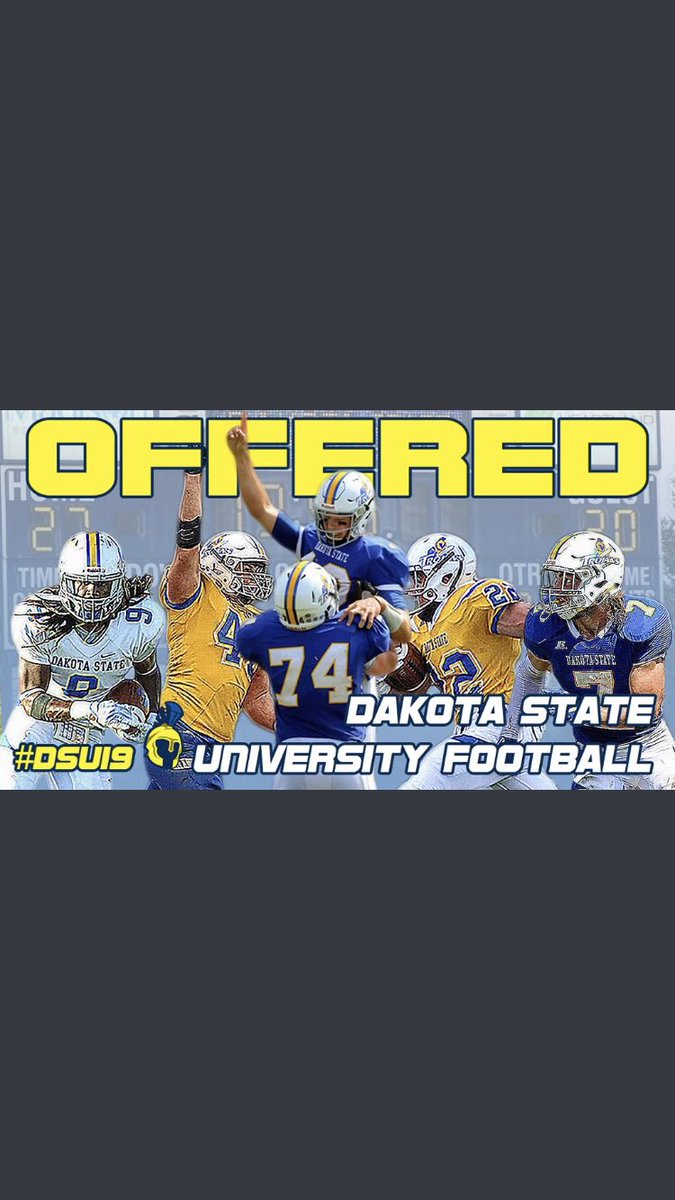 dhatter66's tweet photo. Very grateful for my second offer from Dakota State University #GoTrojans! https://t.co/NVWyHgURl1