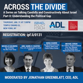 Israel Advocacy Cal (@israelcalender) on Twitter photo IPF: Mike Doran israeladvocacycalendar.com/event/ipf-mike… via <a href="/IsraelCalender/">Israel Advocacy Cal</a> Across the (Political) Divide.
Michelle Goldberg, Op-ed columnist, New York Times; Amb. Daniel B. Shapiro, former US Ambassador to ... IPF: Mike Doran israeladvocacycalendar.com/event/ipf-mike… via <a href="/IsraelCalender/">Israel Advocacy Cal</a> Across the (Political) Divide.
Michelle Goldberg, Op-ed columnist, New York Times; Amb. Daniel B. Shapiro, former US Ambassador to ...
