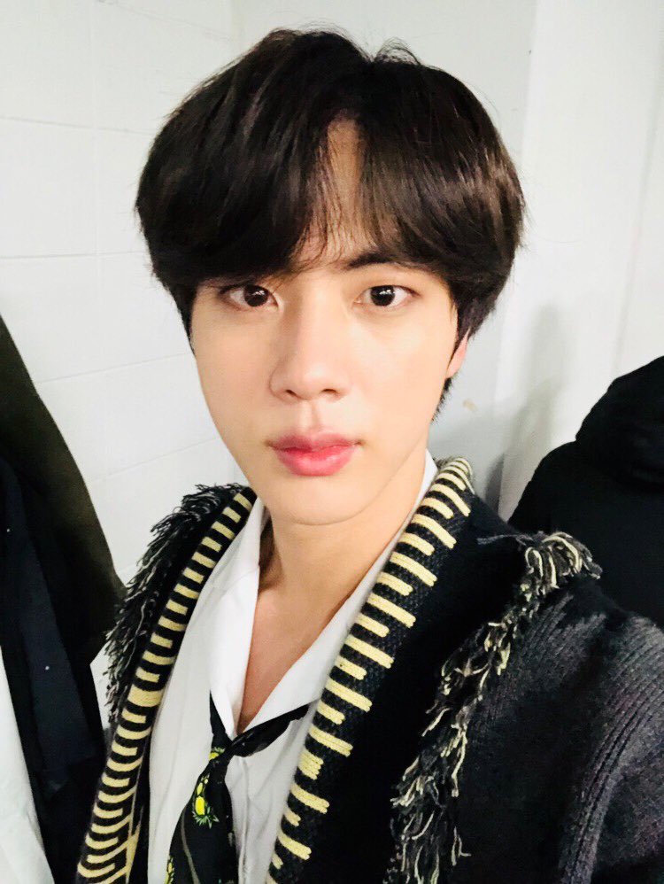 iHeartRadio's tweet photo. I just............ need to know Jin's skincare routine ✨ @BTS_twt https://t.co/kGCXuKDpez