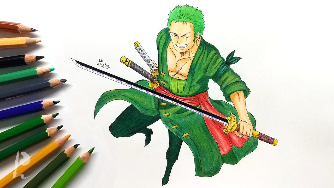 Twitter 上的 Prabu Dbz Drawing Roronoa Zoro With Colour Pencils One Piece For Full Step By Step Video T Co Rmixidaywm Follow Me On Instagram T Co Fojbyabbtf Subscribe For More T Co A1yfvjhtlh Prabudbzart Art
