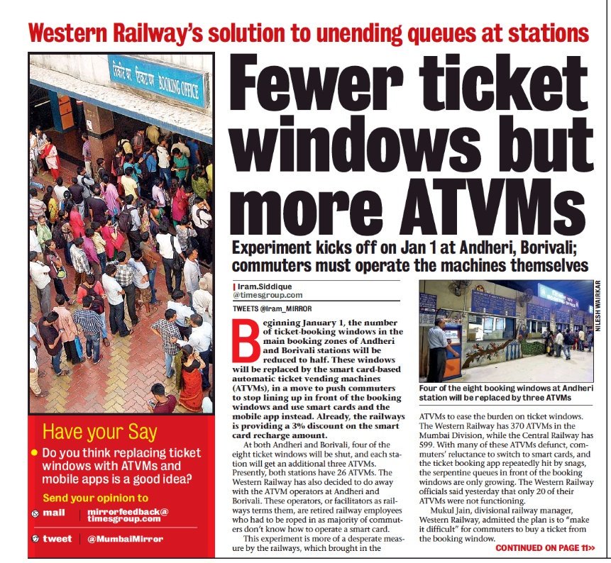Atvm Line Western Railway on Twitter: