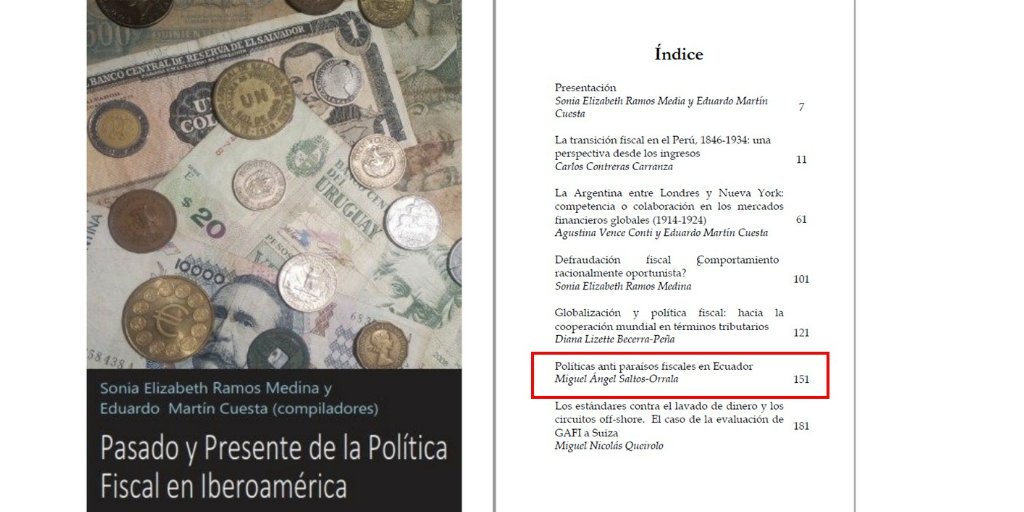 MiguelSaltosO's tweet photo. Un trabajo investigativo que elaboré y que fue recogido en esta obra junto con otros autores de Iberoamérica. Las políticas para combatir a los paraísos fiscales deben ser más severas. https://t.co/dEwXJQKj8v