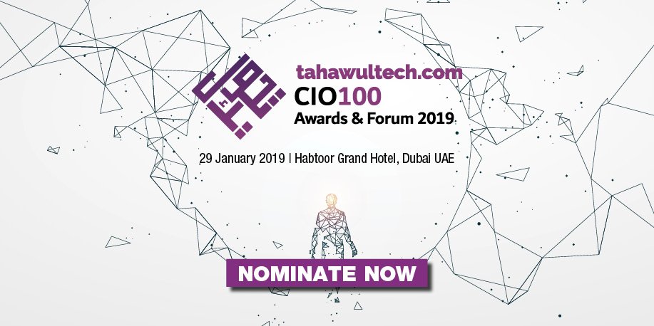 tahawultech's tweet photo. Is your organisation’s CIO one of Dubai’s best technology leaders?
Nominate now! https://t.co/aW69ADQCTW
#CIO100ME
*Hurry nominations close 4 Jan 2019
.
.
.
#technology #dubai #mydubai #business #cio #IT #tech #award https://t.co/or3M9JToSQ
