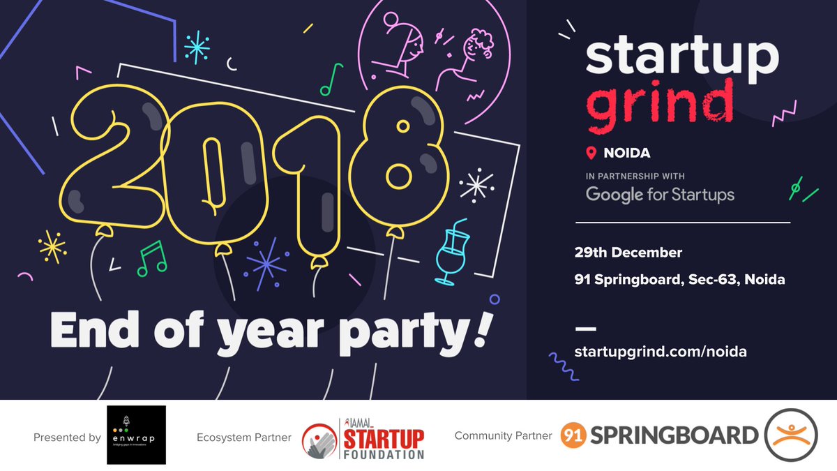 Mobile10X's tweet photo. Call out to startups to the Startup Grind Business Year End Invite on 29th December in Noida #IAMAI #IAMAIStartupFoundation #startupgrid #91springboard 
To witness this occasion and to build network, one needs to register to the google form  Link: https://t.co/MP3ooEQW5A https://t.co/bppibWastA