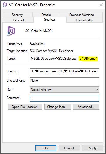 SQLgate's tweet image. Here is a neat trick to automatically connect to a specific DB when executing SQLGate. Try using the -s option!!