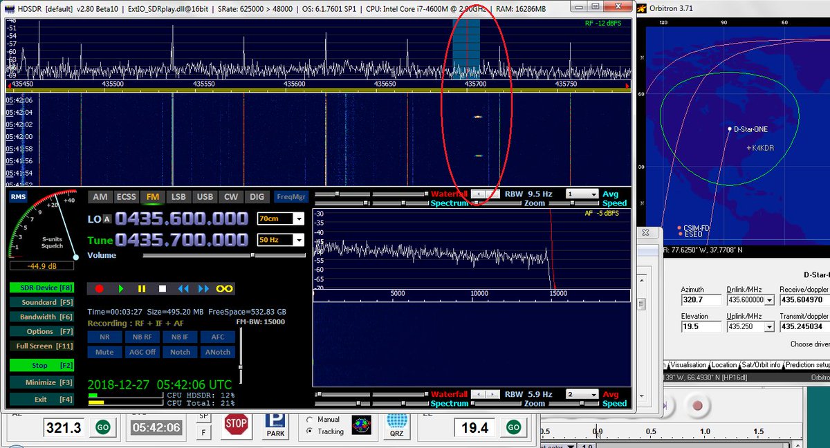 Live capture of signals poss. from D-Star One Sparrow