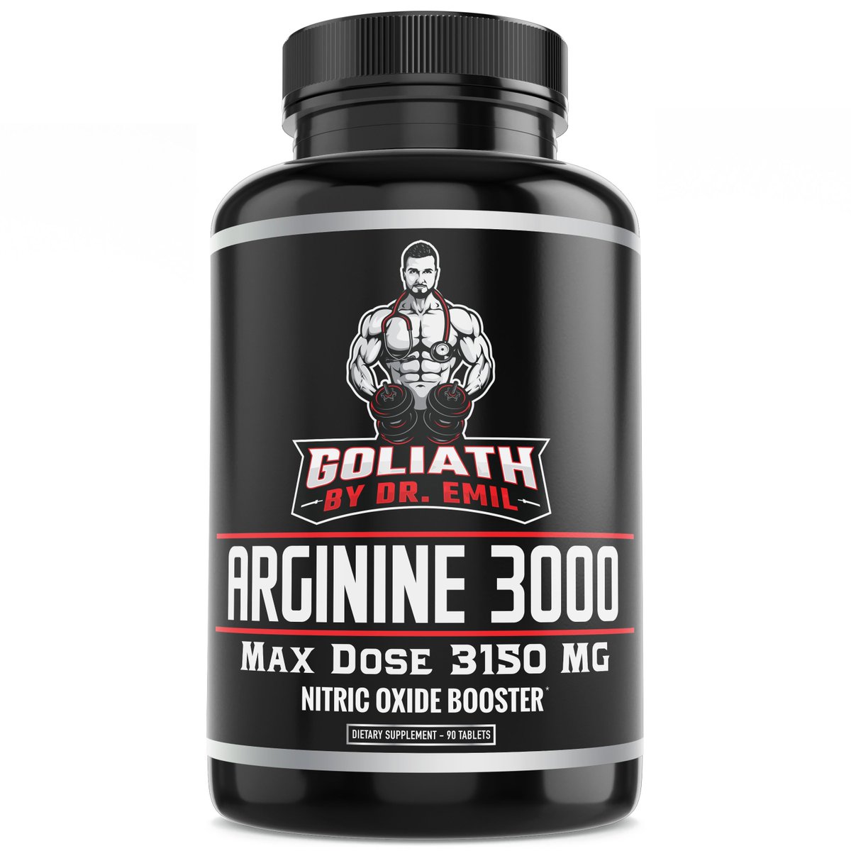 EmilNutrition's tweet photo. Goliath by Dr. Emil Max Dose Arginine 3000 now available on Amazon: https://t.co/bbVuHS7Jq6 https://t.co/qFBgNJNbWd
