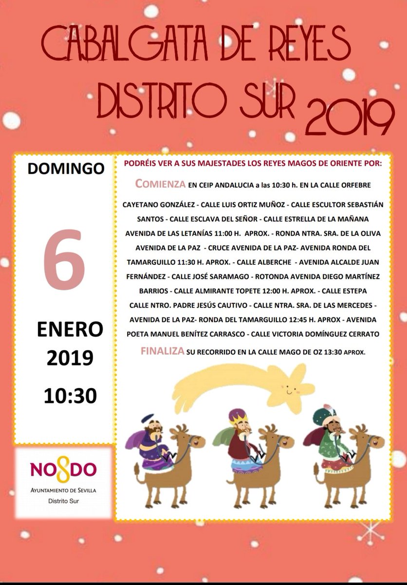 #TuDistrito Sur: ¡¡Disfruta el dia 6 de la cabalgata de Distrito Sur!!! #SevilaHoy #TdsActualidad #Navidad2018