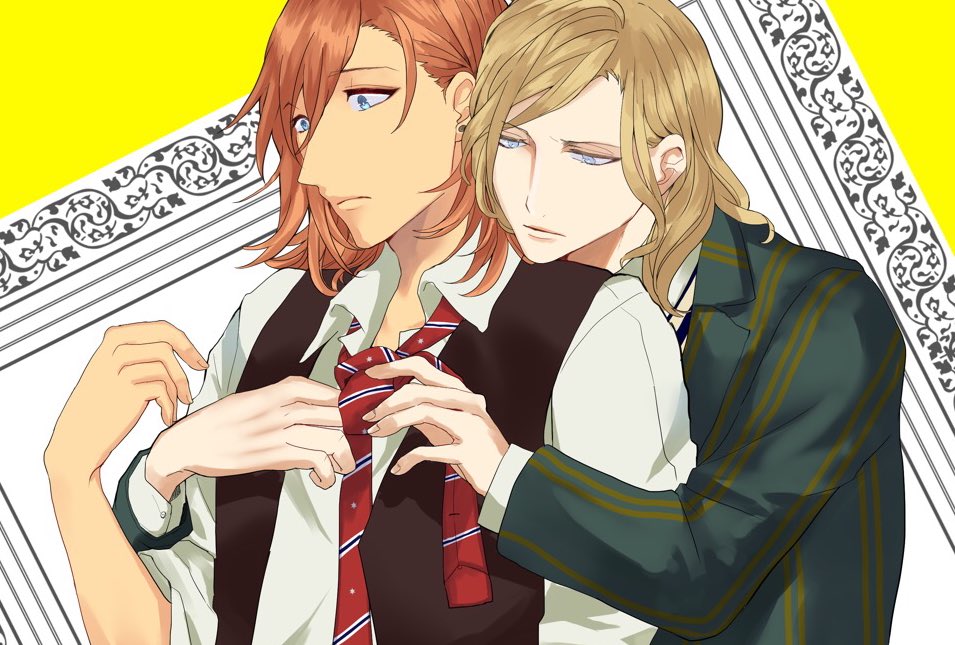 だくね カミュレン制服コスプレエッチ合同誌の表紙か裏表紙 予定