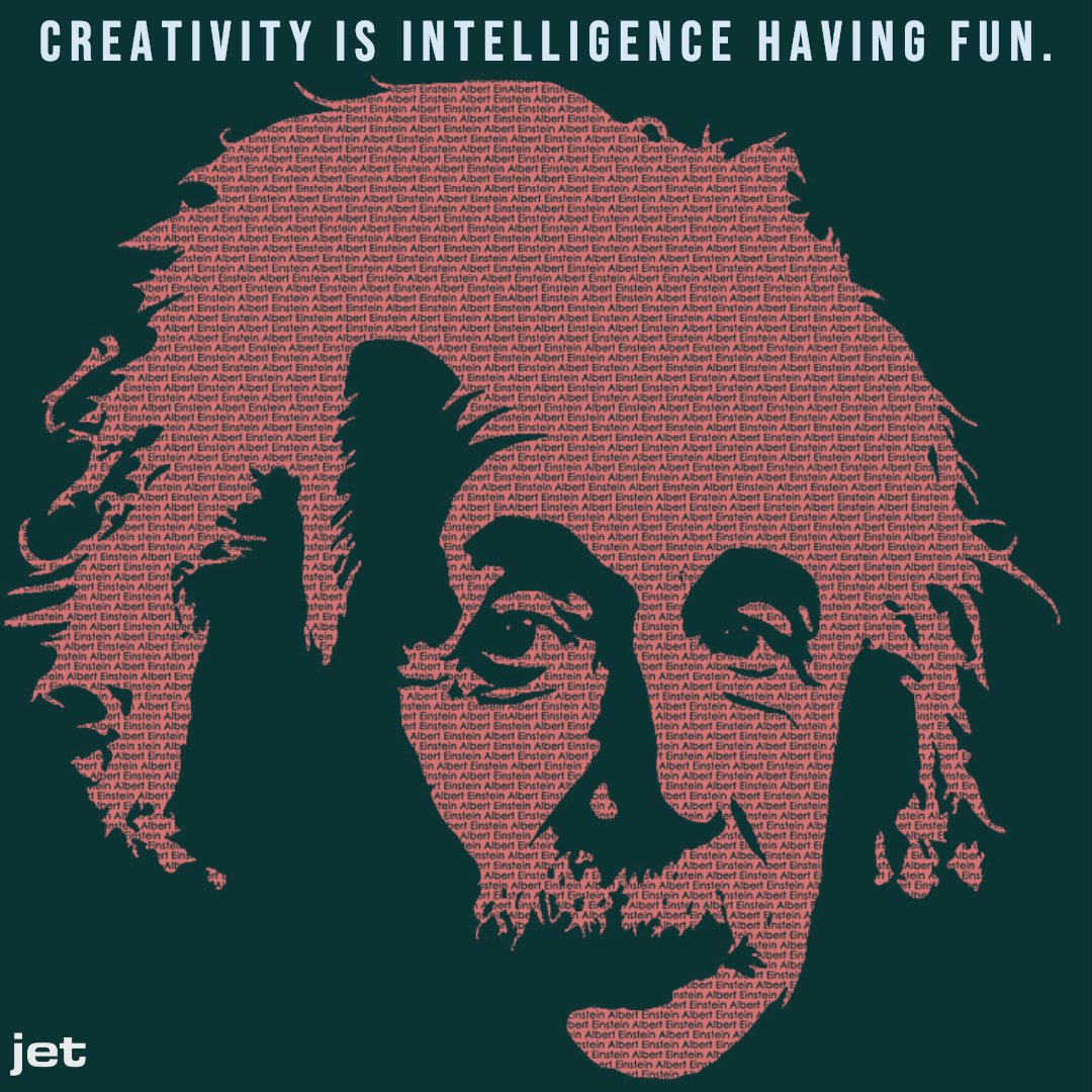 JetMediaCorp's tweet image. "Creativity is intelligence having fun." - Albert Einstein #ThursdayThoughts