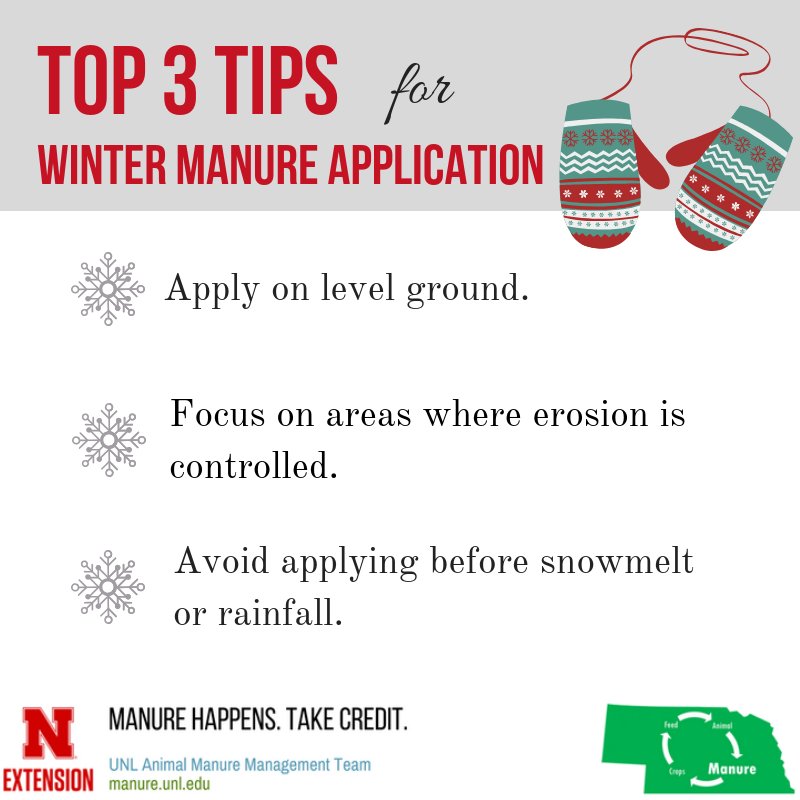 Top 3 Tips for Winter Manure Application. #NePork #NeAg #Pork #Ag #ManureApplication