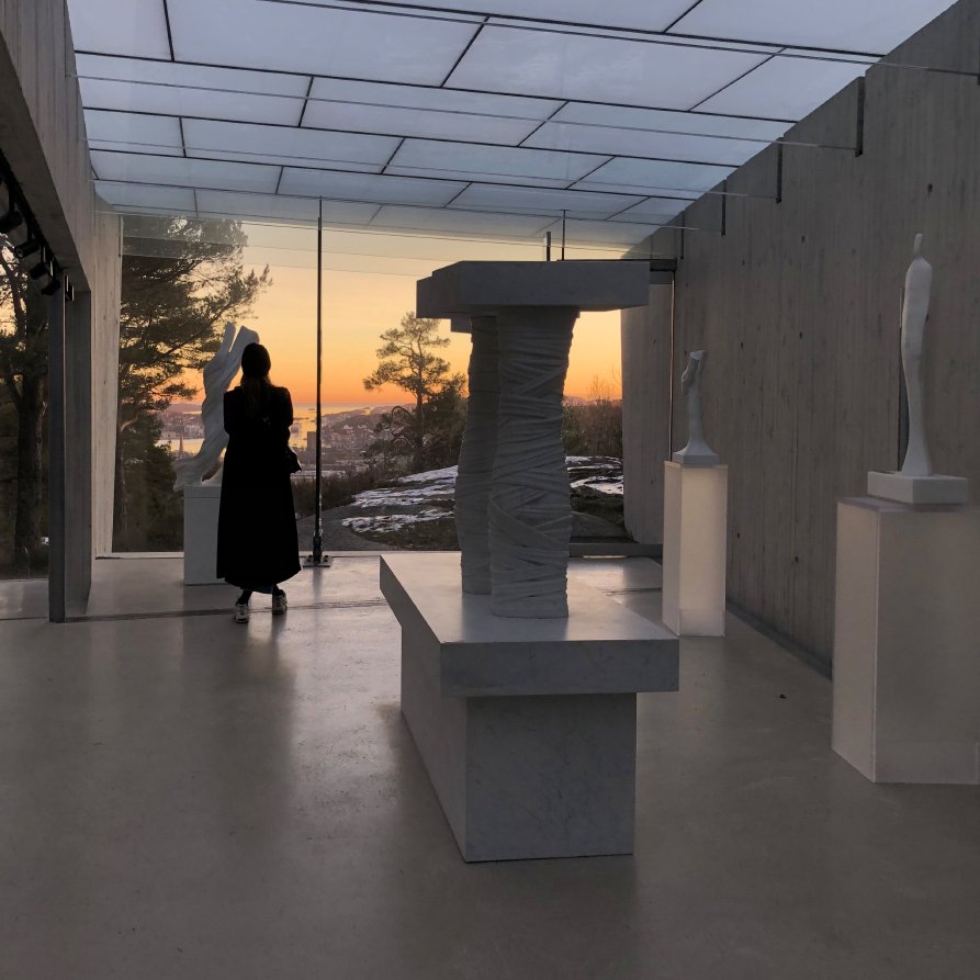 Amazing sunset today at Pavilion designed by @lundhagem for Midtåsen Sculpture Park in Sandefjord, Norway. bit.ly/2TpC2hA #architecture #architecturephotography #sunset #sculpture