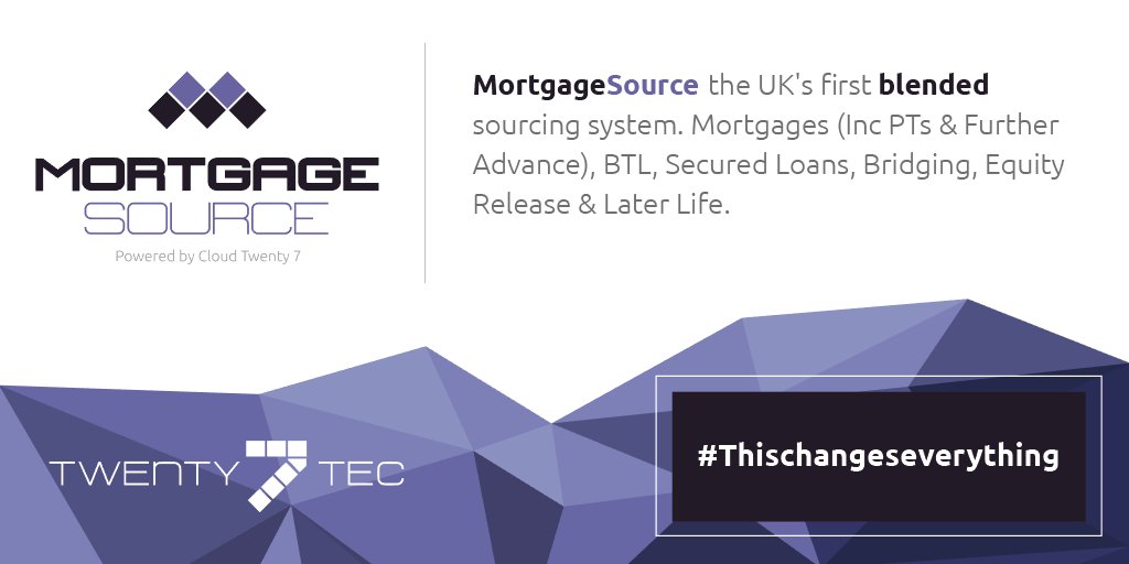 twenty7tec's tweet photo. #MortgageSource utilises up to 400 pieces of criteria per product to help you source the right product, first time. Available either standalone or as an integrated solution via one of our many CRM partners. https://t.co/01yaxqEve0
#Valueofabroker #thischangeseverything #fintech https://t.co/h2fK9KMdK0