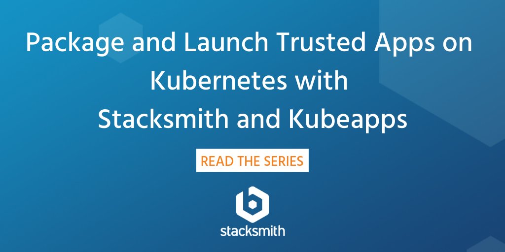 bitnami's tweet photo. Find out how to create a trusted set of #applications on #Kubernetes with #Stacksmith and #Kubeapps https://t.co/FZCaq5i3R1 #KubeCon https://t.co/SEfJDMgNJC