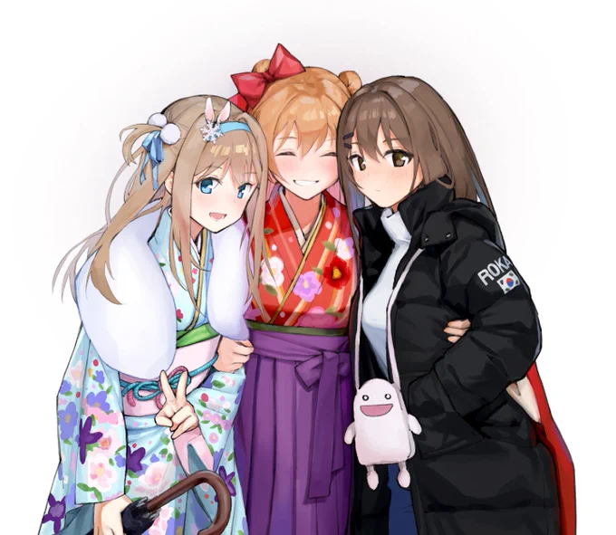 #ドルフロ キャラクターのみ
背景描くの難しいです;; 