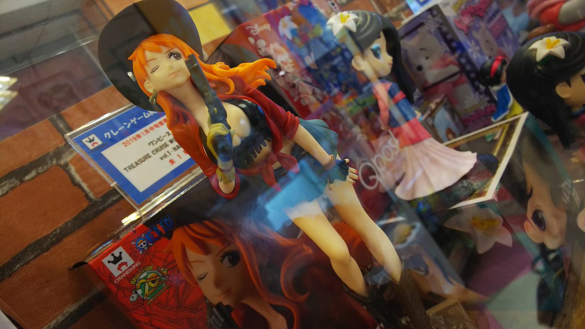 かっちゃんキャッチャー Jinstudio 1月登場プライズ先行展示 ワンピースより Treasure Cruise World Journey Vol 1 Nami 大人気アプリ トレジャークルーズ とのコラボフィギュア 今回のテーマは 世界旅行 ということで カウボーイ衣装での立体