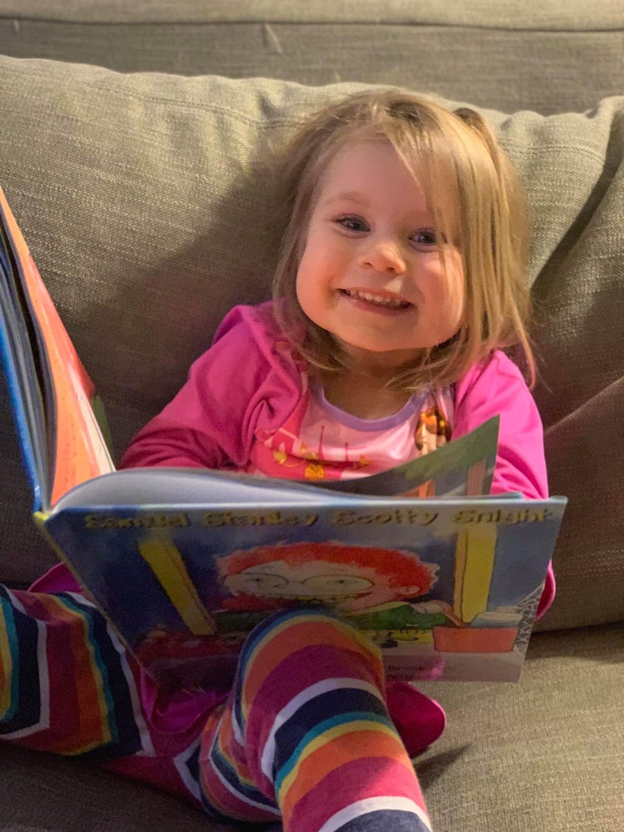 AlisonBroderick's tweet photo. Greyson received her copy of "Samuel Stanley Scotty Snight!" Order your copies of "Samuel Stanley Scotty Snight" and "Marcy Mabel Mollie McMann" online at @amazon or @BNBuzz, then send me your photo! #HealthyHabitsBookSeries @WillowMoonPub https://t.co/0r9km6MGB6