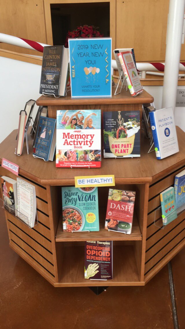 MaywoodPubLib's tweet photo. We are here to help with your New Year’s resolution! #mpld #maywoodlibrary https://t.co/i8on0Ewt7x