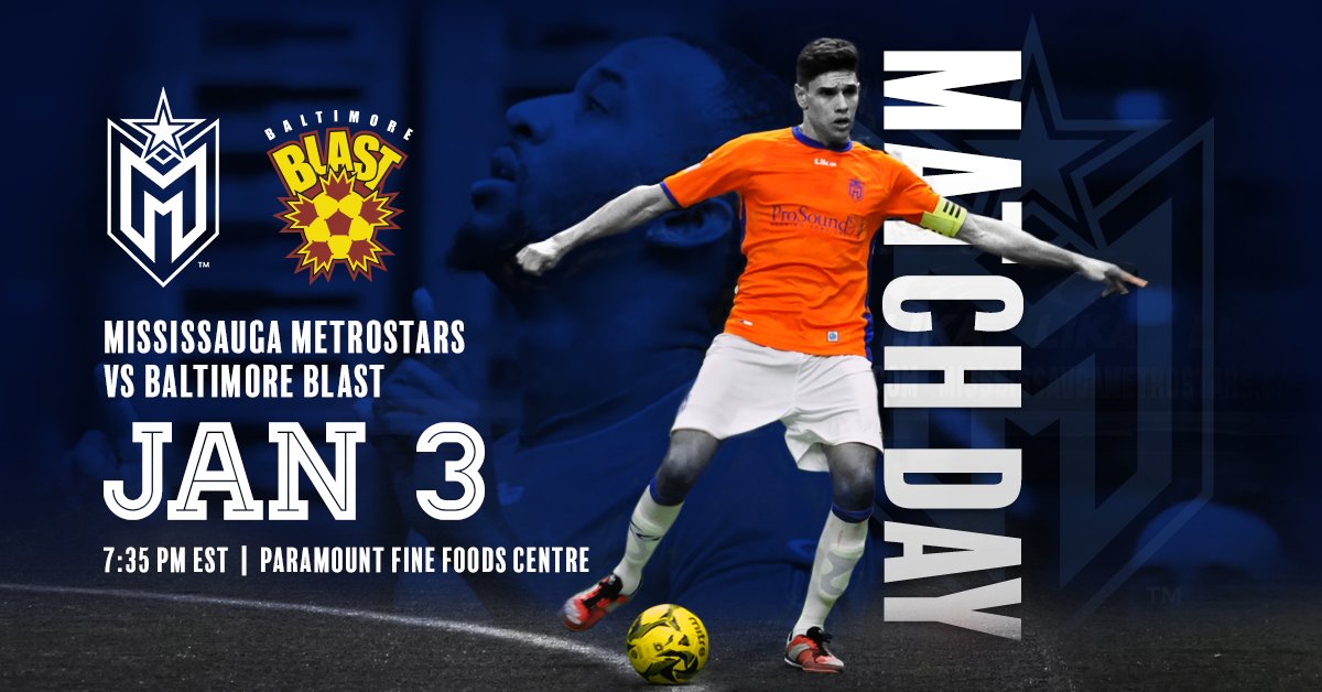metrostarsCan's tweet photo. β½οΈ MATCHDAY β½οΈ
π versus @BaltimoreBlast
π @PFFCentre
βοΈ KO - 7:35 pm ET
Join us for team news before live commentary in our first home game of 2019. You can also catch us on MASLTV, only at https://t.co/s4RBI6gtWG
#LetTheStarsAlign #MakingDreamsComeTrue #RuleTheArena https://t.co/U08GUDCiOD