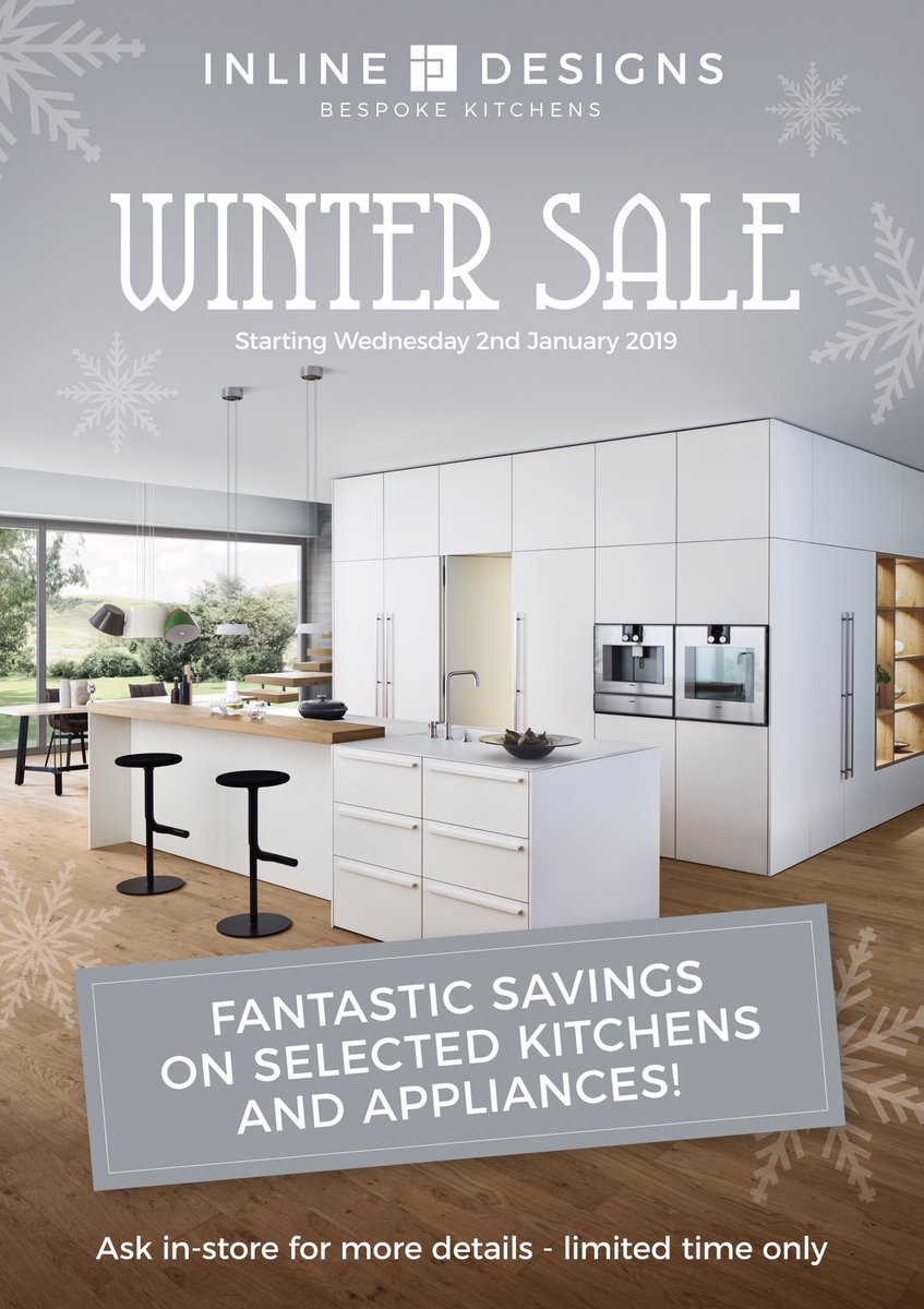 inline_designs's tweet photo. ❄️WINTER SALE❄️ for a limited time only visit in store to get some AMAZING savings on selected kitchens and appliances. ❗️HURRY❗️ savings end 31st January.  *ask in store for more details* 🖤🖤 https://t.co/lbjlOQ9Zo8