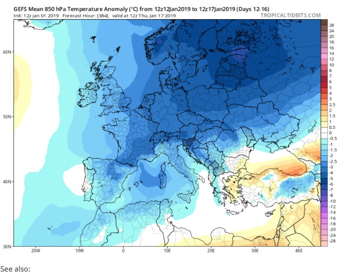 Meteoralia's tweet photo. ¡La máquina de frío y nieve está en marcha!

A partir del 11 de enero, aproximadamente, cambia la situación y nos despedimos del anticiclón.

Entre el 12 y 16 de enero, según los modelos, la nieve y el frío de verdad es instalan en Europa. También en España. https://t.co/kMkFR12Yu7